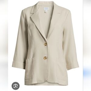 Time & Tru Linen Blend Jacket